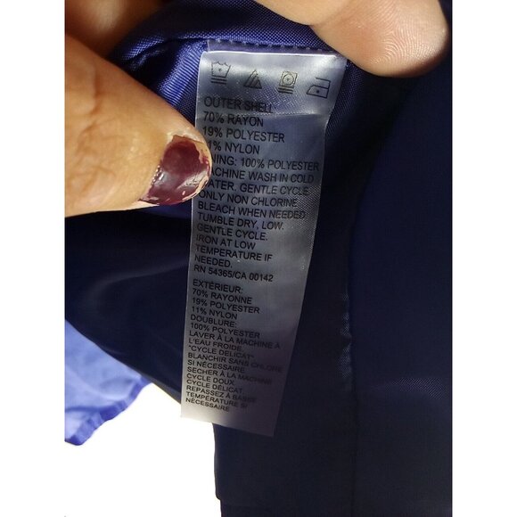 ALLISON DALEY Womens PURPLE SPRING BLOSSOM 1 BUTTON Blazer JACKET PLUS SIZE 20W - Picture 8 of 12